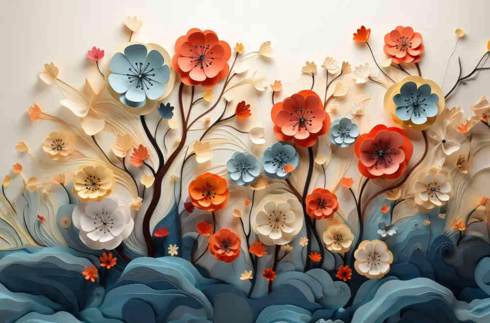diy flower wall painting