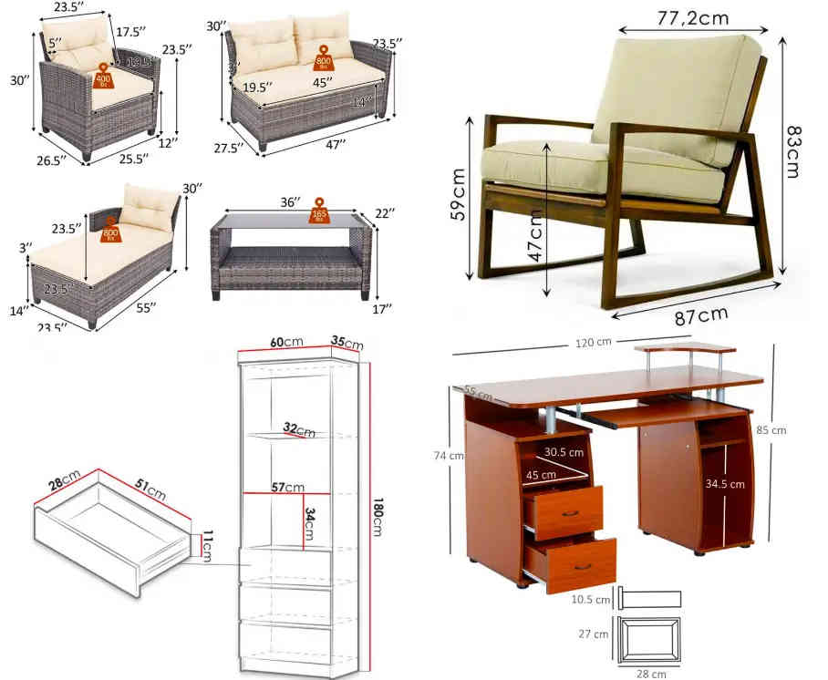 standard furniture sizes