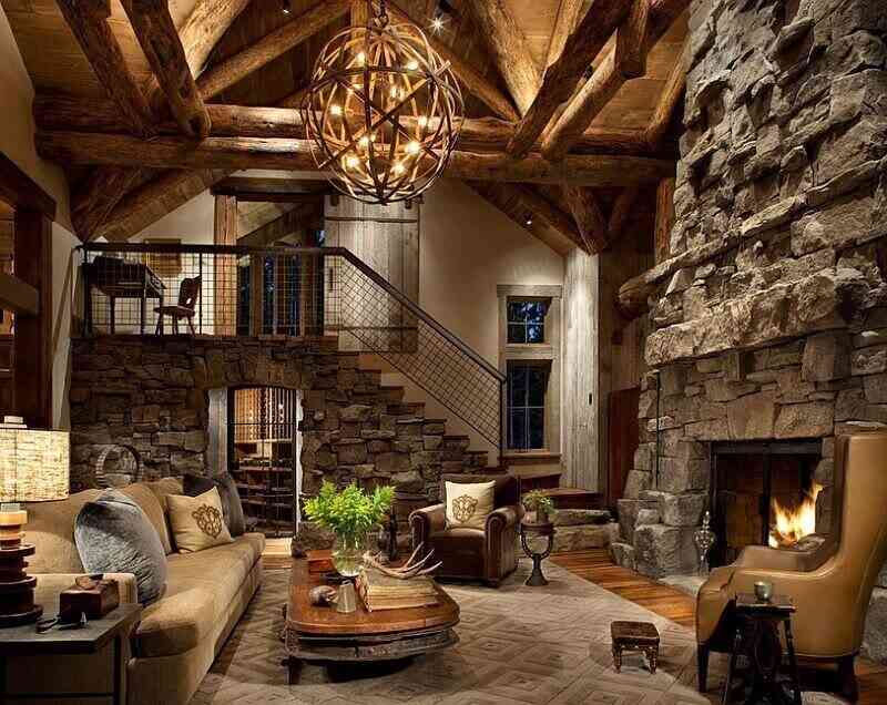 Cabin Style Living Room