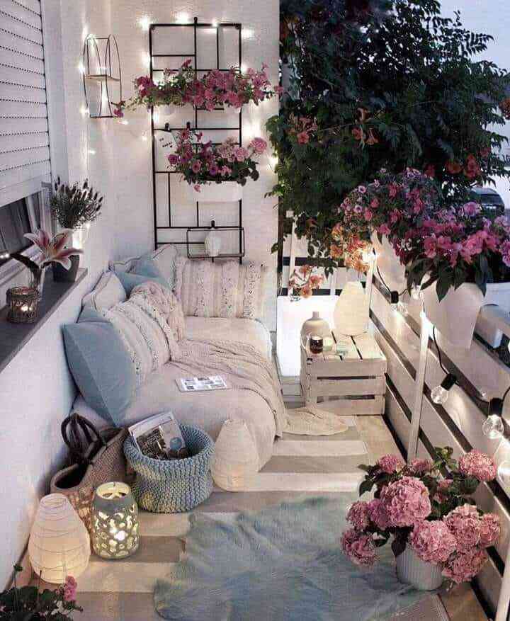Add Some Privacy With Flowers in Balcony