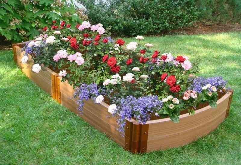 Different Colored Flower Beds