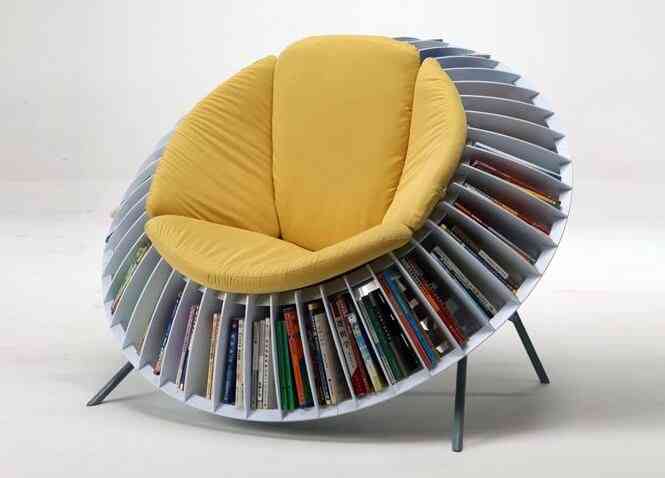 Chair with Bookshelf