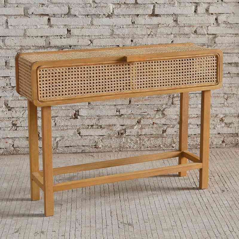 rattan cansol table 