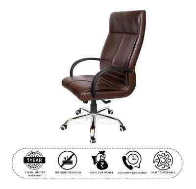 Rose Zeta Executive High Back Chair (Brown)