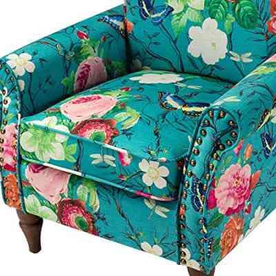 Traditional Accent Armchair with Rolled Arms by Quick Artsy