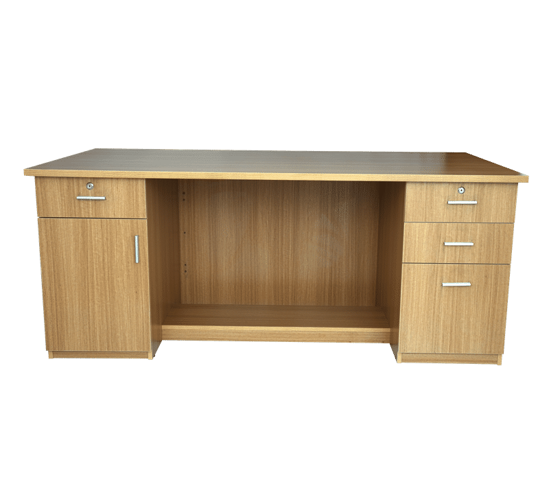 Office Table (3 Drawer unit & 1 Drawer & 1 Shutter Storage) - Ezywud