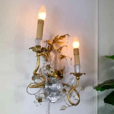 Crystal Chinoiserie Sconces