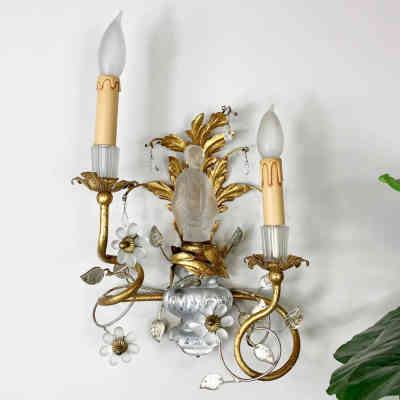 Crystal Chinoiserie Sconces