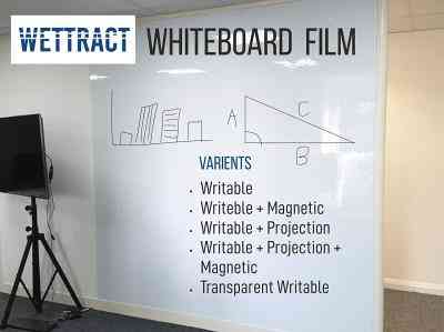 WETTRACT DM - Matte Dry Erase Film or Projectable Writable Film or Matt Whiteboard Sheet (4 Ft.* 4 Ft. (16 Sq.Ft.))