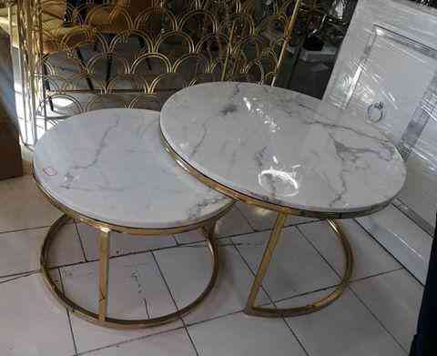 Coffee Table With Golden Structure