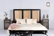 the Diqshcet cane bar king size bed 