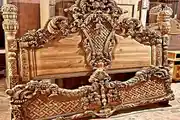 Sky Rise Decor Luxury carved wooden bed 