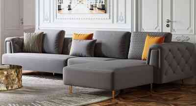 Dark Gray 6 Seater Sofa