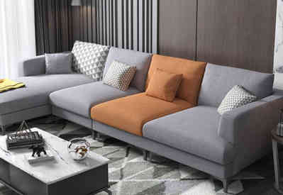 Dark Gray 6 Seater Sofa