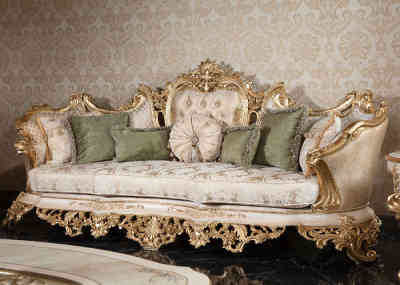 Luxury Carved 5 Seater Wooden Sofa