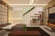 Modern Master Bedroom Design With Glass Stairs