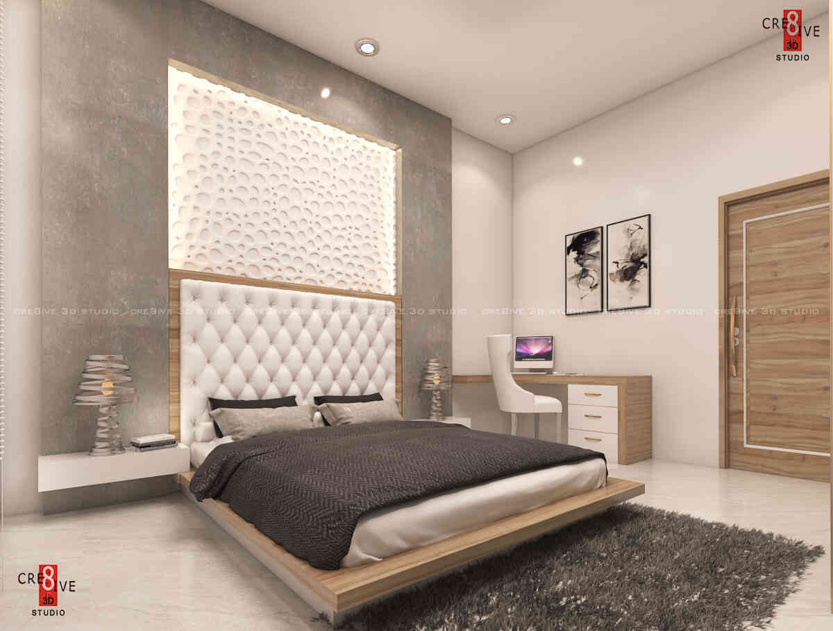 Modern Bedroom Design With Tufted Headboard