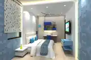 Modern Master Bedroom Design With Blue Interiors