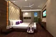 Minimal Master Dream Bedroom Design With TV Unit