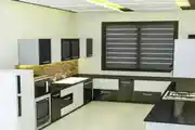 Modern Kitchen Interior Design With False Ceiling Light