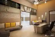 Modern Reception Desks Design With Bright Light