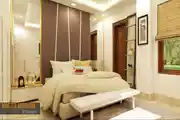 Modern Master Bedroom Design With Light Yellow Interiors