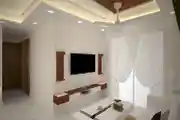 Living Room Design With 3D LCD Unit