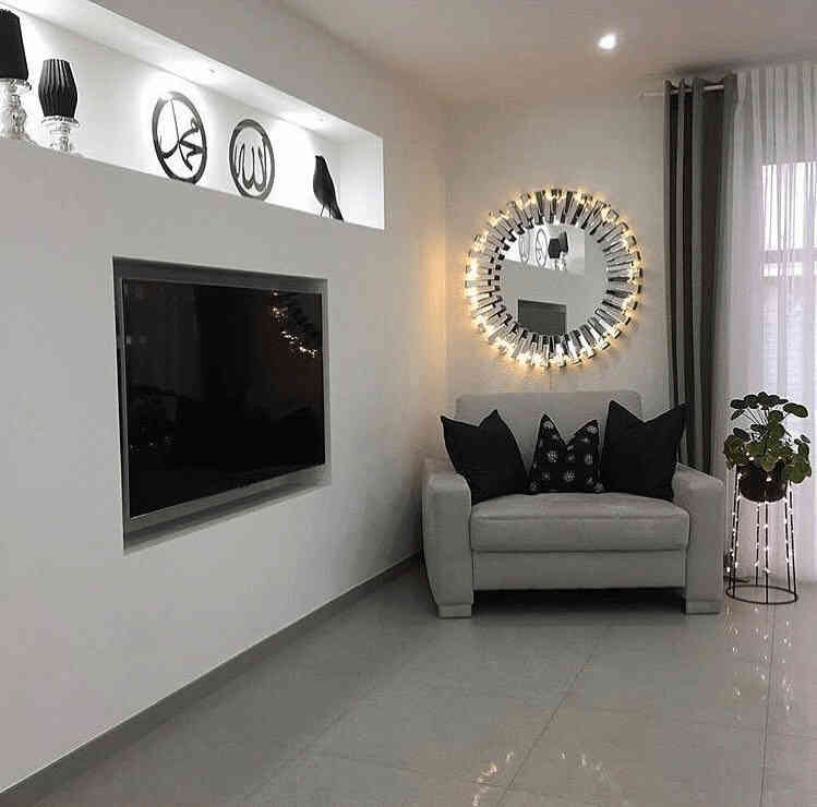 Light Grey Single Seater Corner Sofa with Designer Cushion