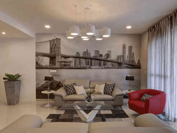 Light Coloured Contemporary Interior Design For Living Rooms