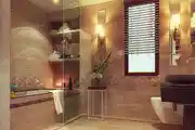 Wooden Tone Bathroom Design