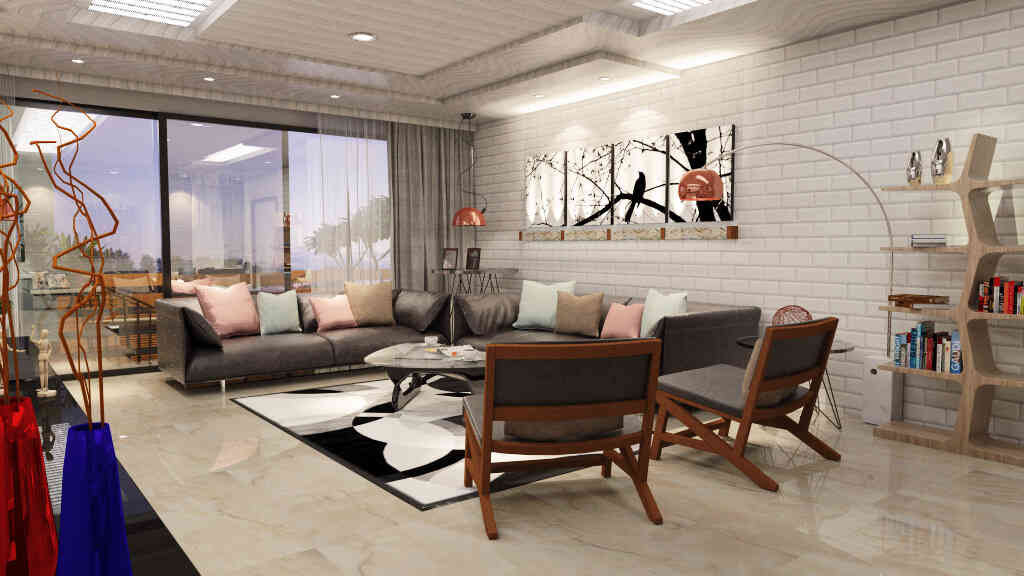 Modern Living Room Design With Color Options