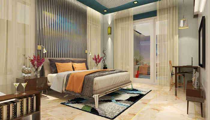 Contemporary Bedroom Design With Fluted Wall Panelling