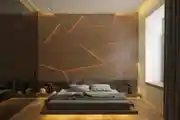 Geometric Bedroom Wall Interior