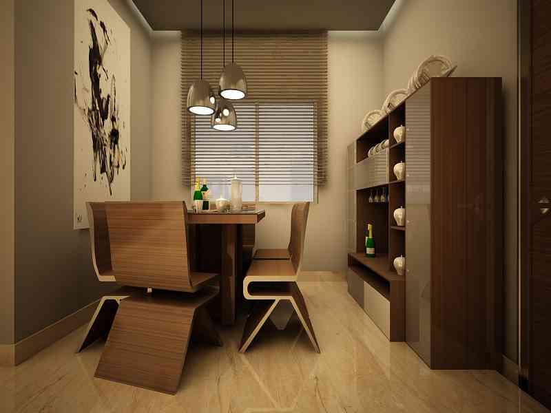 Spacious 4-Seater Dining Room Interior Design