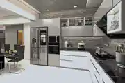 Sleek Modern Kitchen with Smart Appliances & Contemporary Design