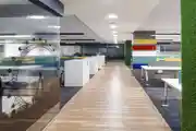 Office Interior With Wide Passage Design