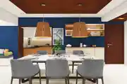 Luxurious 6-Seater Dining Room Design With Drop Lights