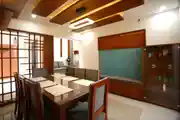 Mid-Century Modern Dining Area With 6-Seater Dining Table
