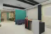 Office Interiors with Colors and Furniture
