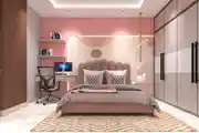 Modern Girls Bedroom Design With Wardrobe 