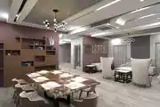 Combination Of Dining Room And Living Room With False Ceiling Light