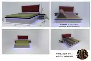 Contemporary Design of Bed. Ornamented by LEDs
