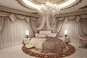Luxury Round Bed Design Special For Residential Bungalow