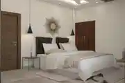 Modern Bedroom Design With Metallic Mirror