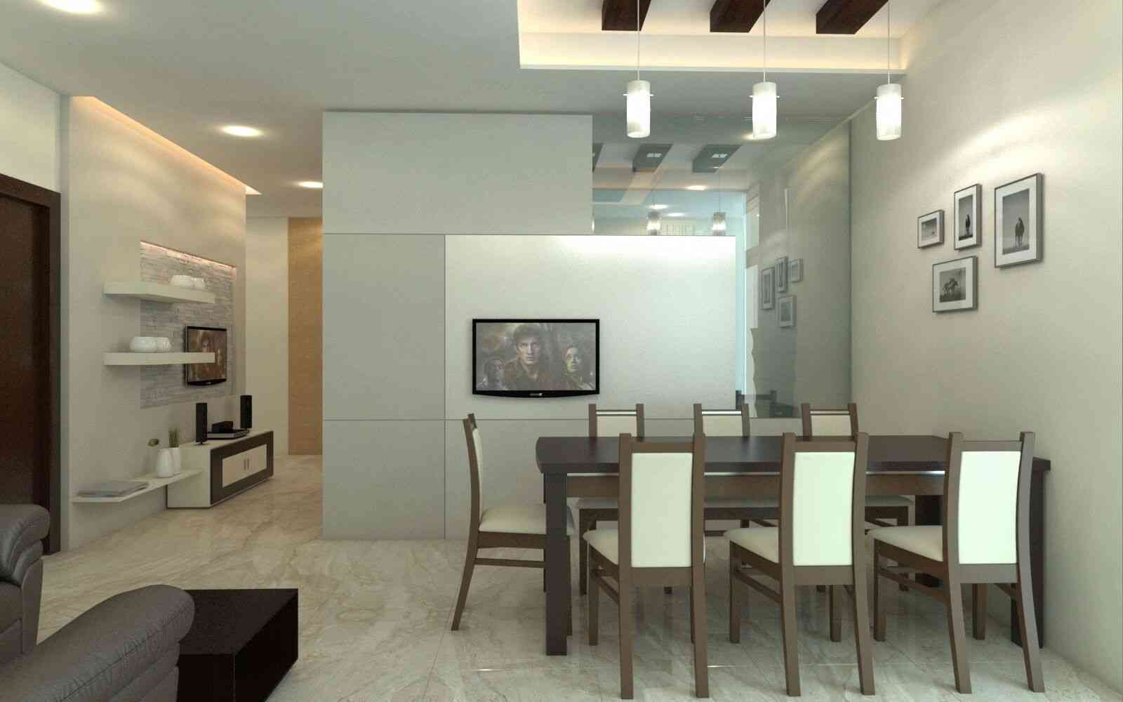 Spacious 7-Seater Dining Room Interior Design