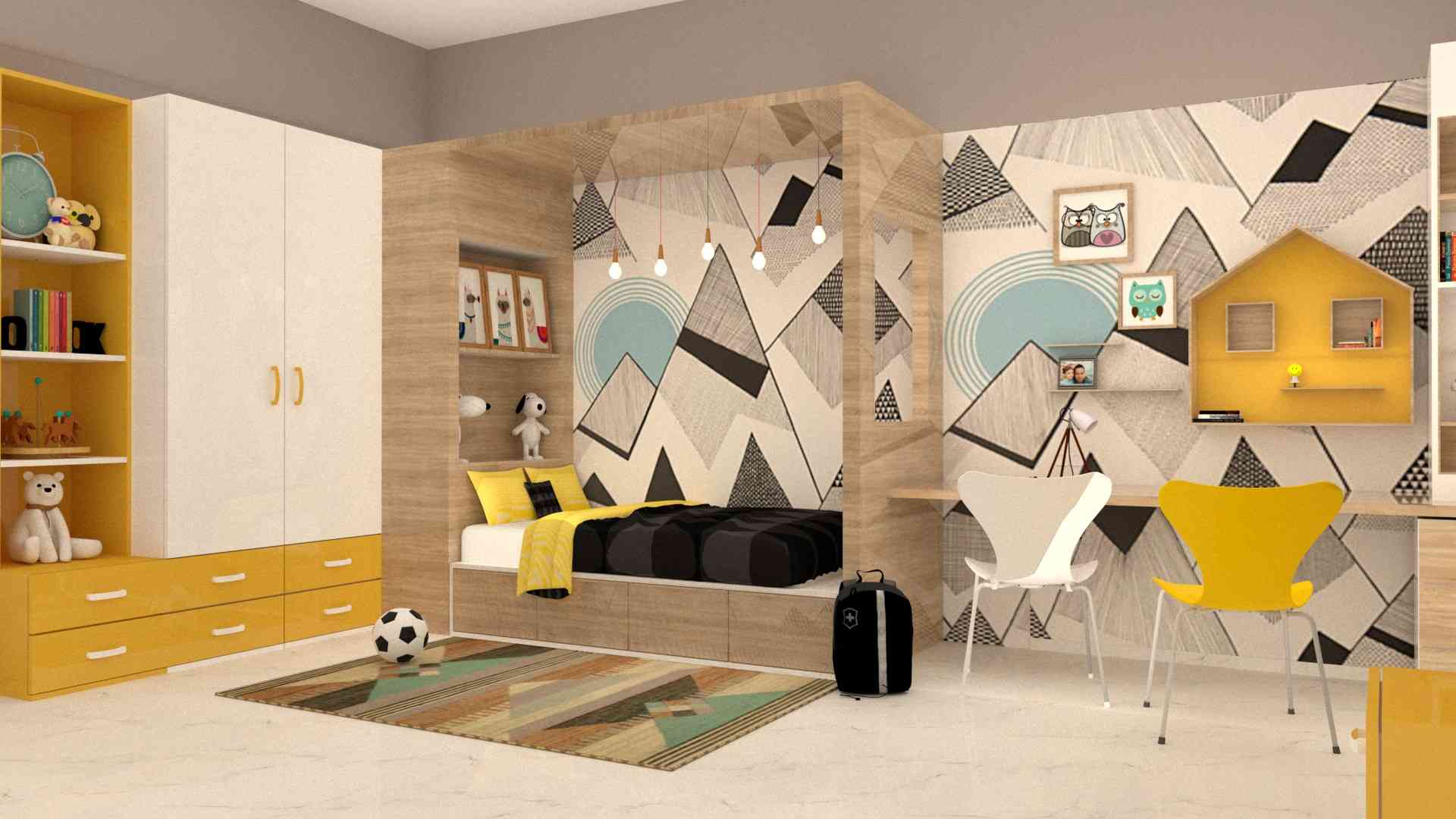 Refreshing Accent Wall Ideas For Kids’ Room