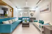 Inspiring Living Room Design With Blue Sofa