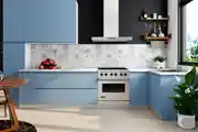 Modular Kitchen With Indoor Plant