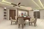 Dinning Area Design with Wooden Chairs