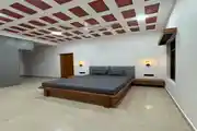 Modern Bedroom with A Wooden Bed
